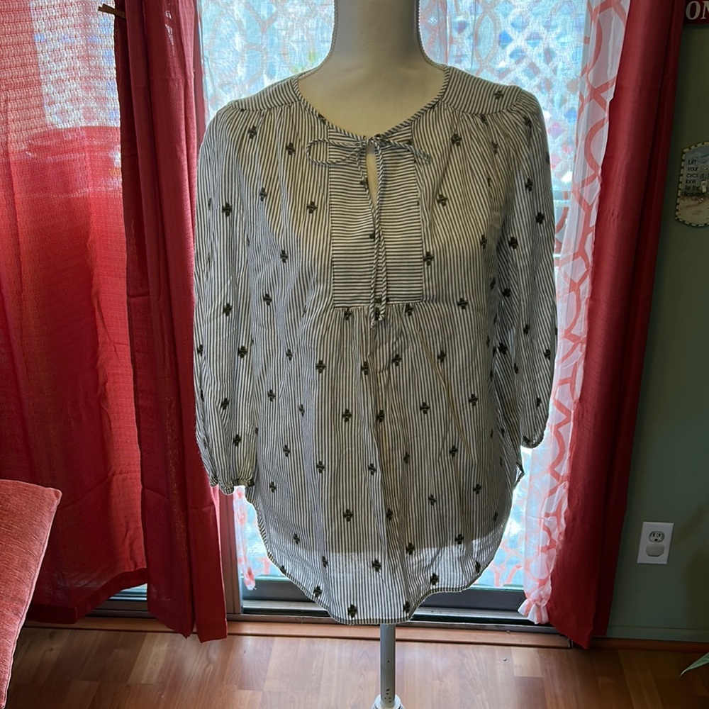 St John’s Bay Women’s Pullover 3/4 Sleeve Blouse Medium EUC Women’s